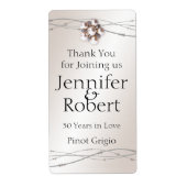 Rose Pearl and Dots 30e anniversaire Étiquette de (Devant)