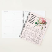 Rose & Pearl June Verse – 2026 Full-Year Planner (Devant avec enveloppe)