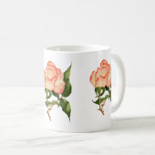 rose pêche aquarelle fleur Mug (Devant droit)