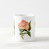 rose pêche aquarelle fleur Mug (Centre)