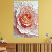 Rose Pêche et Rose Texture Art Mural Abstrait (Insitu(Salon))