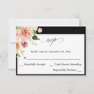Rose & Pêche Floral & Verdure pas Repas RSVP V2 B