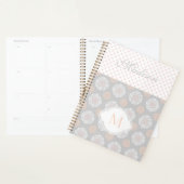 Rose Pêche Gris Points Monogramme Tendance (Devant avec enveloppe)