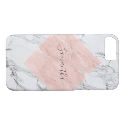 Rose personnalisé Gold Marble Coque Smartphone (Dos (Horizontal))