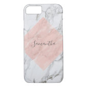 Rose personnalisé Gold Marble Coque Smartphone (Dos)