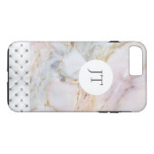 Rose personnalisé Gold Marble iPhone Coque dur (Dos (Horizontal))