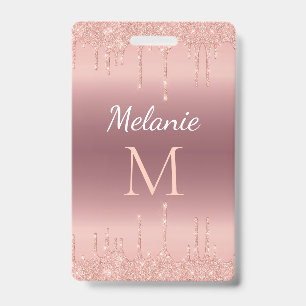 Rose personnalisé Gold personnalisé Badge de nom