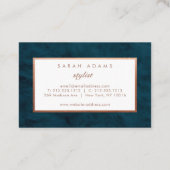 Rose personnalisé Gold Turquoise fourrure Cartes d (Dos)