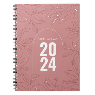 Rose personnalisé moderne Pink Carnet Idée cadeau