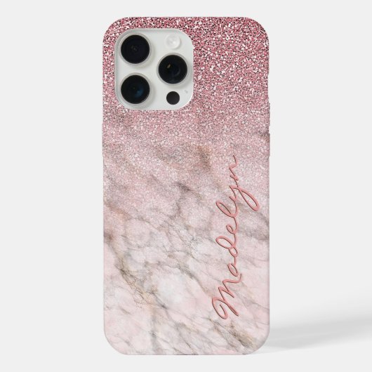 Rose personnalisé Parties scintillant or rose pâle (Verso)