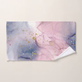 Rose Pervenche Éthéré & Or Encre Fantastique Glamo (Serviette à main)