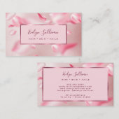Rose Petals Faux Foil carte de visite (Devant / Derrière)