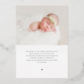 Rose photo Whimsical Faire-part de naissance Gold  (Verso)