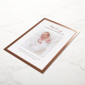Rose photo Whimsical Faire-part de naissance Gold  (Rotation)