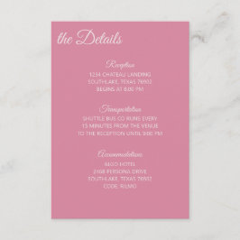 Rose Pink Details Informatiekaartje