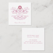 Rose Pink Frame Bakery Baker's Logo Carte de visit (Devant / Derrière)