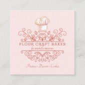 Rose Pink Frame Bakery Baker's Logo Carte de visit (Devant)