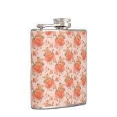 rose pink orange floral pattern wedding spring heupfles (Rechts)