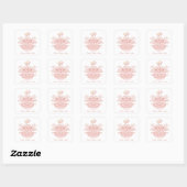 Rose Pink Ornate Frame Baker's Logo Étiquette prod (Feuille)