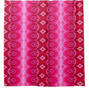 Rose Pinkey Ikat Zen Douche Rideau