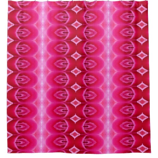 Rose Pinkey Ikat Zen Douche Rideau (Devant)