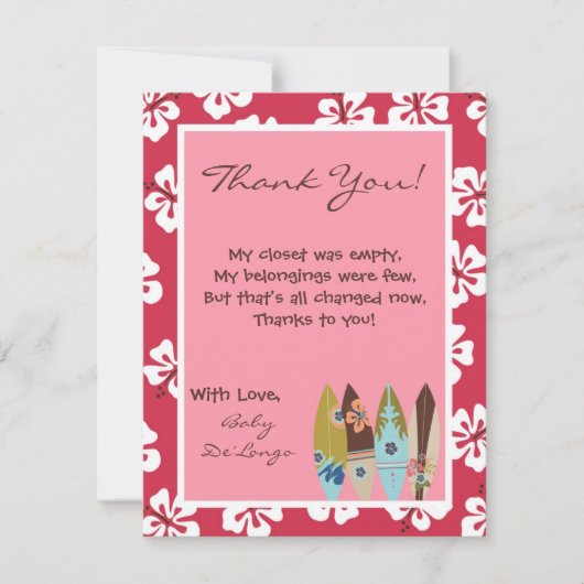 rose PLAT Luau hawaïen Tropica du carte de (Devant)