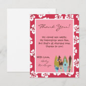 rose PLAT Luau hawaïen Tropica du carte de (Devant / Derrière)