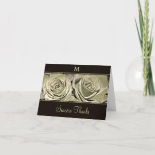 Rose Platinum Monogram Dankkaart Bedankkaart