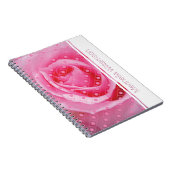 Rose Polka Pointe Carnet personnalisé Journal (Côté Droit)