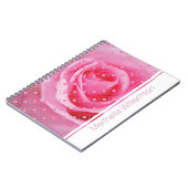 Rose Polka Pointe Carnet personnalisé Journal (Côté gauche)