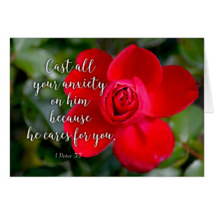 Rose Posez toute votre angoisse Bible chrétienne V