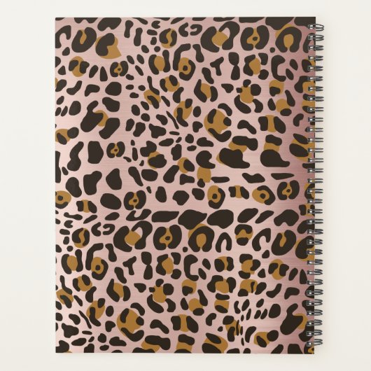 Rose Poster de animal Leopard  Motif Or (Dos)