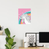 ROSE POSTER UNICORN (Bureau à domicile)