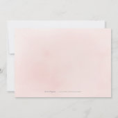 Rose poudrée bohème rustique floral save the date (Dos)