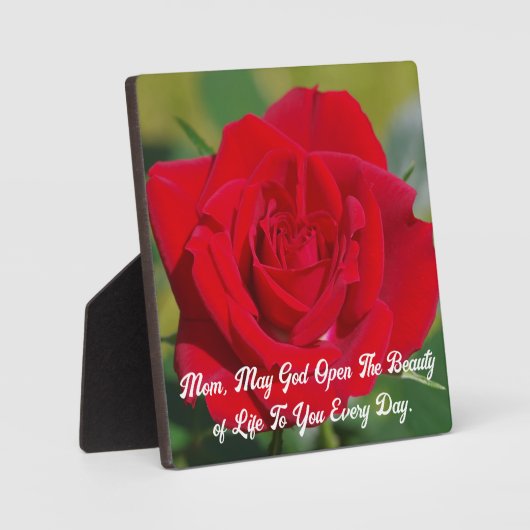 Rose pour maman Plaque de table avec de l'Easel (Recto)