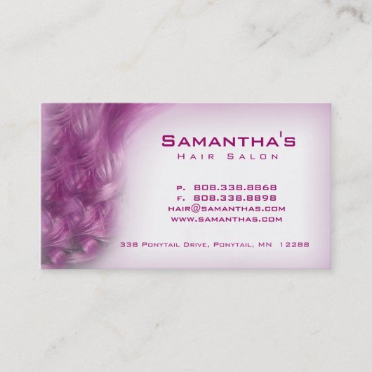 Rose pourpre de carte de rendez-vous de spa de (Devant)