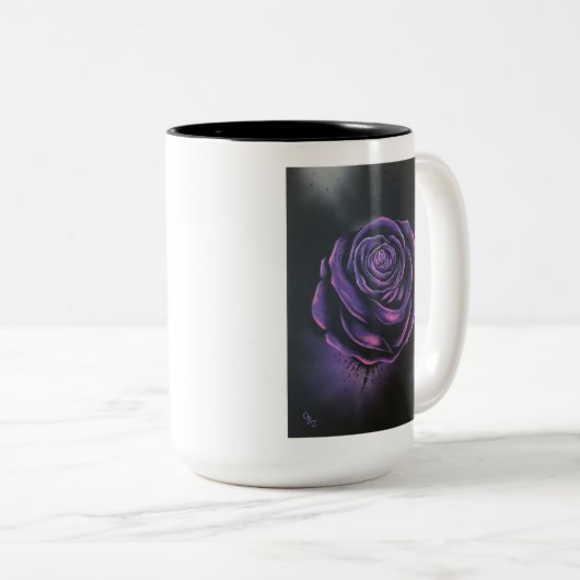 "Rose pourpre" Mug Drinkware (Devant droit)