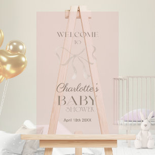 Rose Poussiéreuse Profonde Élégante Bienvenue Baby