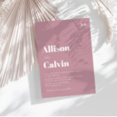 rose poussiéreux faire-part de mariage de texte mo