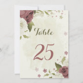 rose poussiéreux fleurs blanches carte numéro de t (Dos)