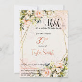 rose poussiéreux  Invitation élégante pour une fêt (Devant)