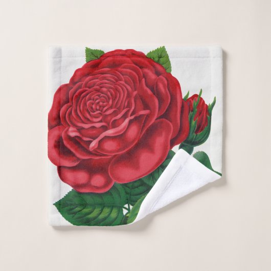 Rose Print Rochester Lithographing and Printing Co (Gant de toilette)