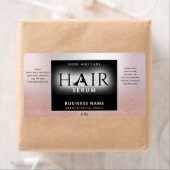 Rose professionnel or ombre HAIR sérum étiquette (En situation)