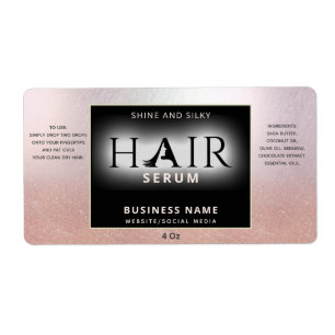 Rose professionnel or ombre HAIR sérum étiquette