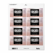 Rose professionnel or ombre HAIR sérum étiquette (Feuille entière)