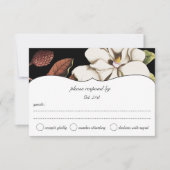 Rose profond Magnolia Wedding RSVP (Devant)