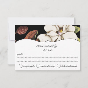Rose profond Magnolia Wedding RSVP