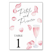 Rose Prosecco - numéro de table de mariage (Dos)