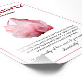 Rose Quartz Crystal meaning poster (Coin)