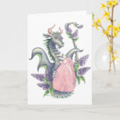 Rose Quartz Dragon - Carte de voeux (Fleur jaune)